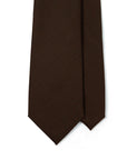 Delfino Four Seasons Espresso Brown Virgin Wool Solid Tie
