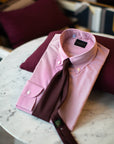 Delfino Four Seasons Burgundy Wool Solid Tie