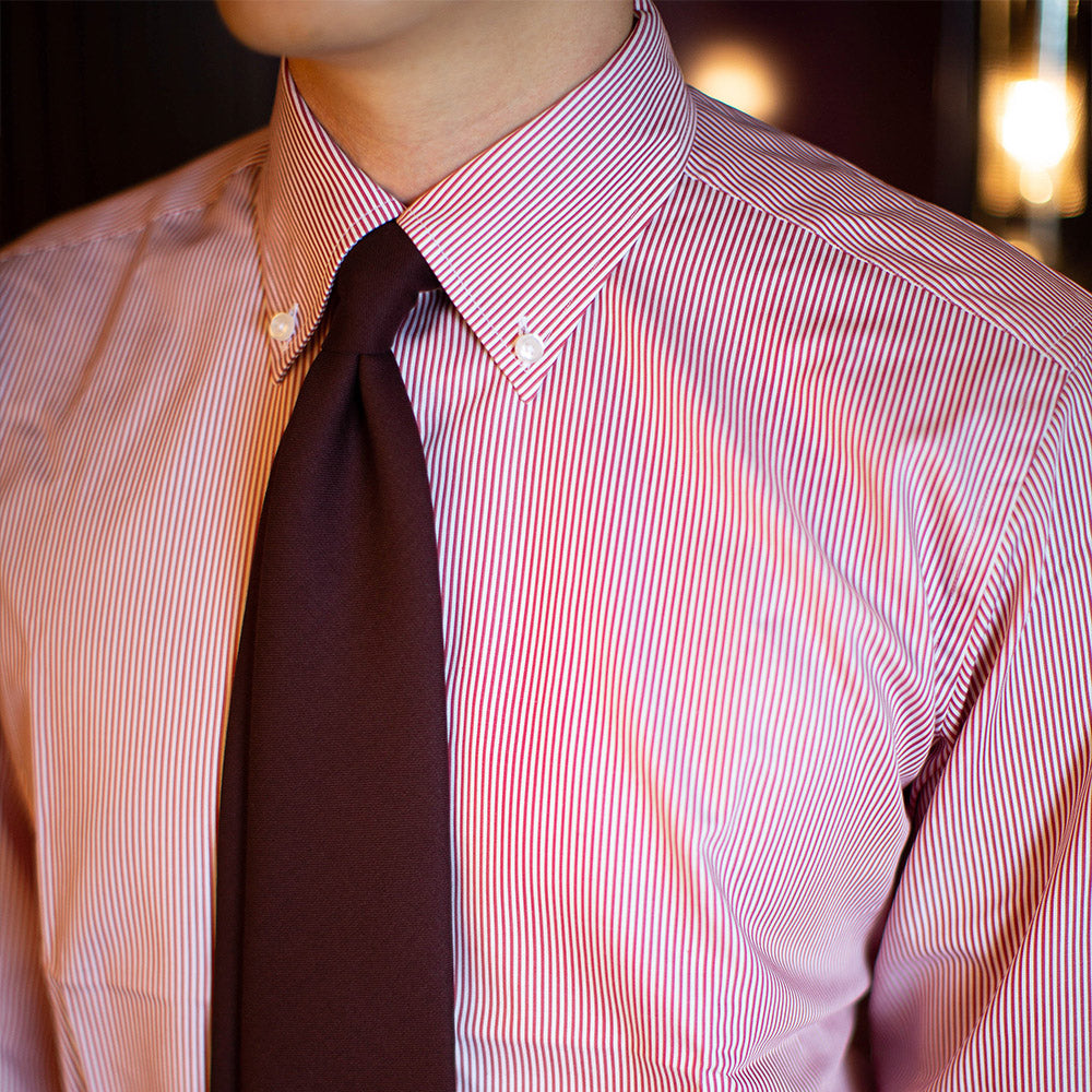 Delfino Four Seasons Burgundy Wool Solid Tie