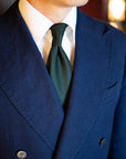 Delfino Four Seasons Deep Green Wool Solid Tie
