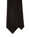 Wedding Italian Satin Jet Black Solid Silk Tie