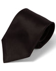 Wedding Italian Satin Jet Black Solid Silk Tie
