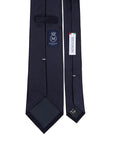 Wedding Italian Satin Dark Navy Solid Silk Tie