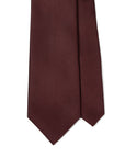 Wedding Italian Satin Burgundy Solid Silk Tie