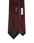 Wedding Italian Satin Burgundy Solid Silk Tie