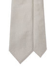 Rhodium Silver Plaid Pattern Satin Silk Ceremony Tie