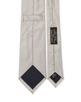 Rhodium Silver Plaid Pattern Satin Silk Ceremony Tie