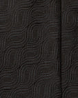 Jet Black Wave Dot Pattern Woven Silk Ceremony Tie