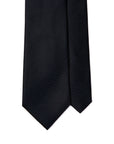 Lattice Pattern Jet Black Jacquard Silk Tie