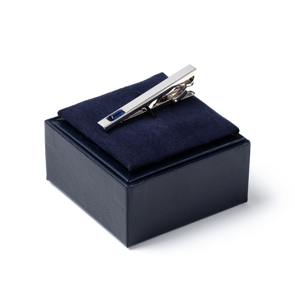 Navy Blue Stone Tie Pin
