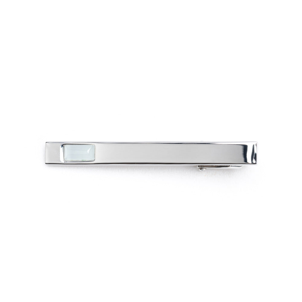 Ice White Stone Tie Pin