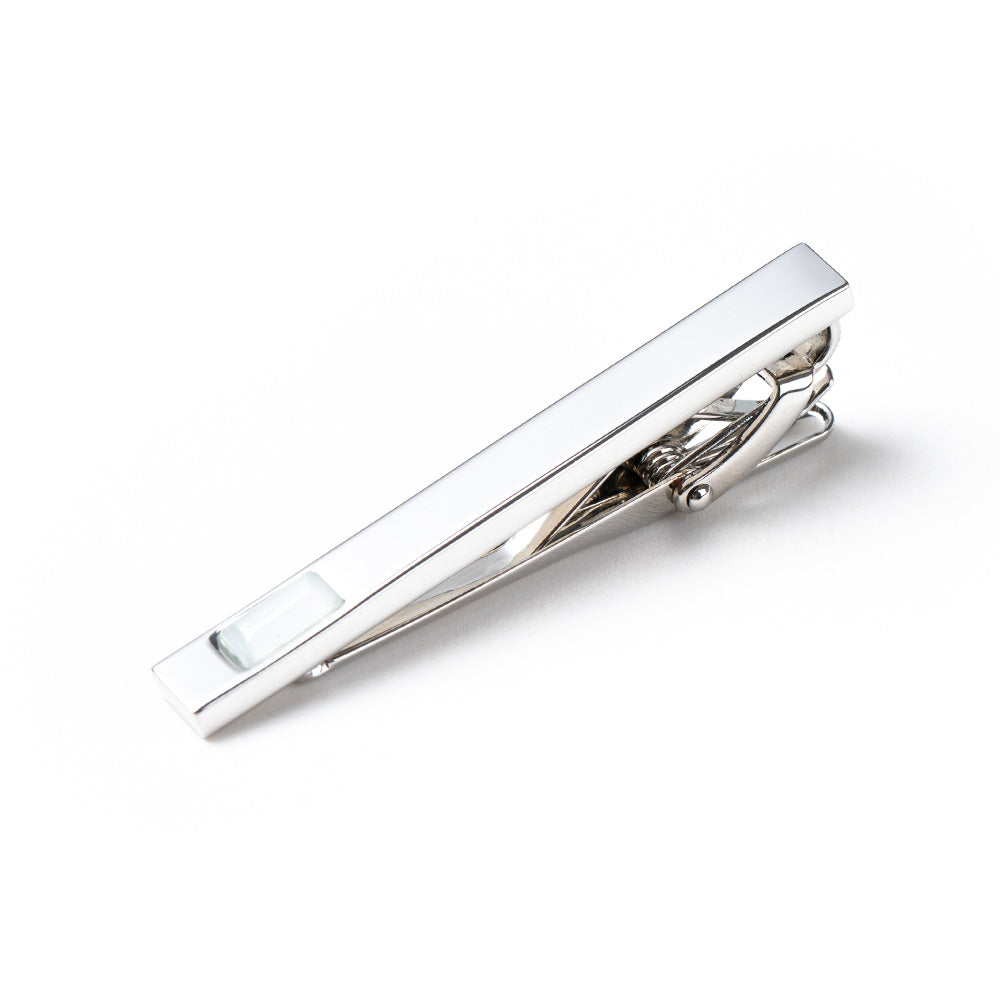 Ice White Stone Tie Pin