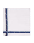 Mondrian White Cotton Pocket Square