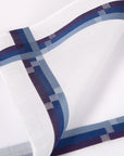 Mondrian White Cotton Pocket Square
