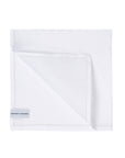 Jour Venise Blanc White Linen Pocket Square