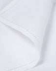 Jour Venise Blanc White Linen Pocket Square