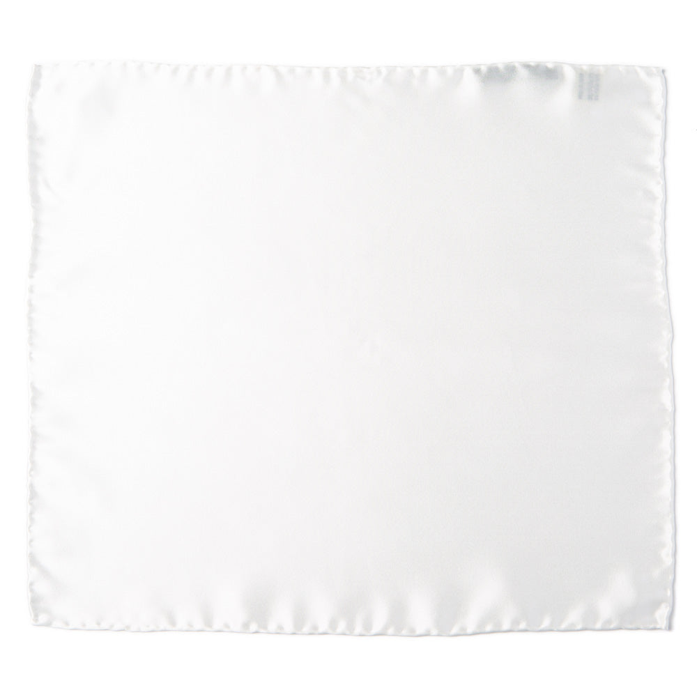 Off White Satin Silk Pocket Square