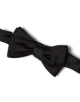 Black Satin Silk Bow Tie