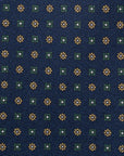 Mini Fiore Pattern Navy Printed Silk Tie