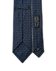 Mini Fiore Pattern Navy Printed Silk Tie
