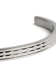 Grid Pattern Stainless Steel Bracelet