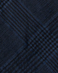 Colombo Seersucker Glen Check Pattern Navy Wool Sfoderato Tie