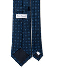 Classic Pattern Navy Printed Wool Tie