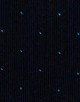 Blue Pin Dot Pattern Winter Navy Woven Wool Silk Tie