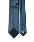 Original Glen Check Pattern Navy Blue Woven Silk Tie