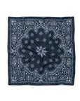 Classic Paisley Pattern Indigo Navy Cotton Bandana