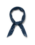 Dot Border Pattern Midnight Navy Cotton Bandana