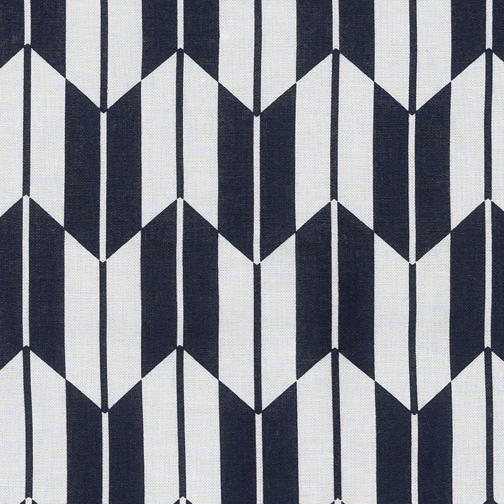 Yagasuri Pattern Navy Cotton Handkerchief Eco Bag