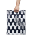 Yagasuri Pattern Navy Cotton Handkerchief Eco Bag