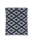 Kagome Pattern Navy Cotton Handkerchief Eco Bag