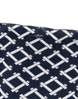 Kagome Pattern Navy Cotton Handkerchief Eco Bag