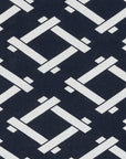 Kagome Pattern Navy Cotton Handkerchief Eco Bag