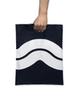 Nami Pattern Navy Cotton Handkerchief Eco Bag