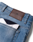 Nami Pattern Navy Cotton Handkerchief Eco Bag