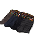 Black Microfiber Solid Ribbed Long Hose Socks