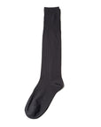 Gray Microfiber Solid Ribbed Long Hose Socks