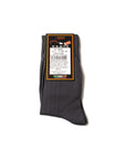 Gray Microfiber Solid Ribbed Long Hose Socks