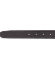 Mocha Brown Grain Calf Leather Brushed Silver Belt