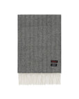 Middle Grey Herringbone Cashmere Scarf