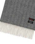 Middle Grey Herringbone Cashmere Scarf