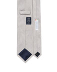 Como Silk Glen Check Pattern Silver White Tie