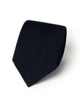 Dark Navy Solid Textured Woven Silk Tie