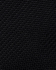 Jet Black Diamond Solid Pattern Woven Silk Tie