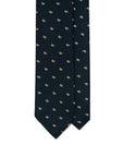 Mini Paisley Pattern Dark Navy Printed Silk Tie