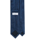 Classic Navy Herringbone Pattern Woven Silk Tie