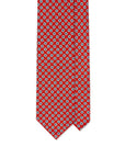 Fiore Pattern Red Printed Silk Tie